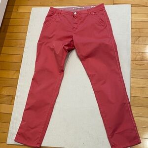 ROSNER from the heart May bright coral pink  cotton mix Chino Pants Size 4